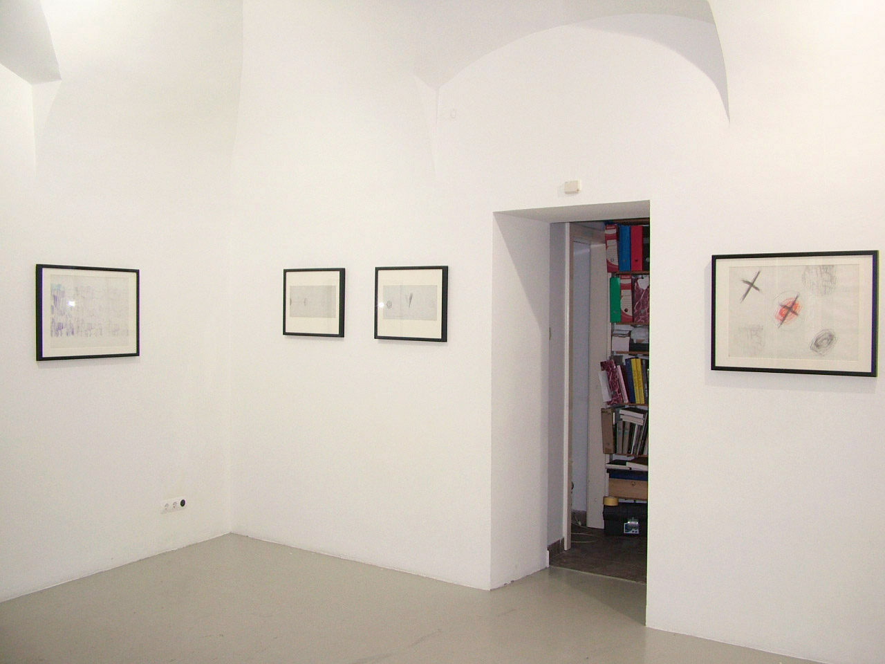 Installation view with works of Miklós ERDÉLY, Kisterem, 2011