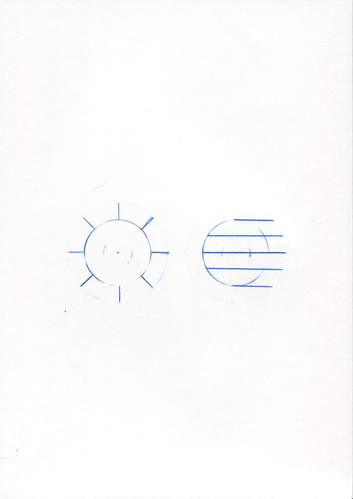 Júlia VÉCSEI: Untitled, from the Proof series, 2011, carbon paper drawing and ink on paper, 29x21 cm