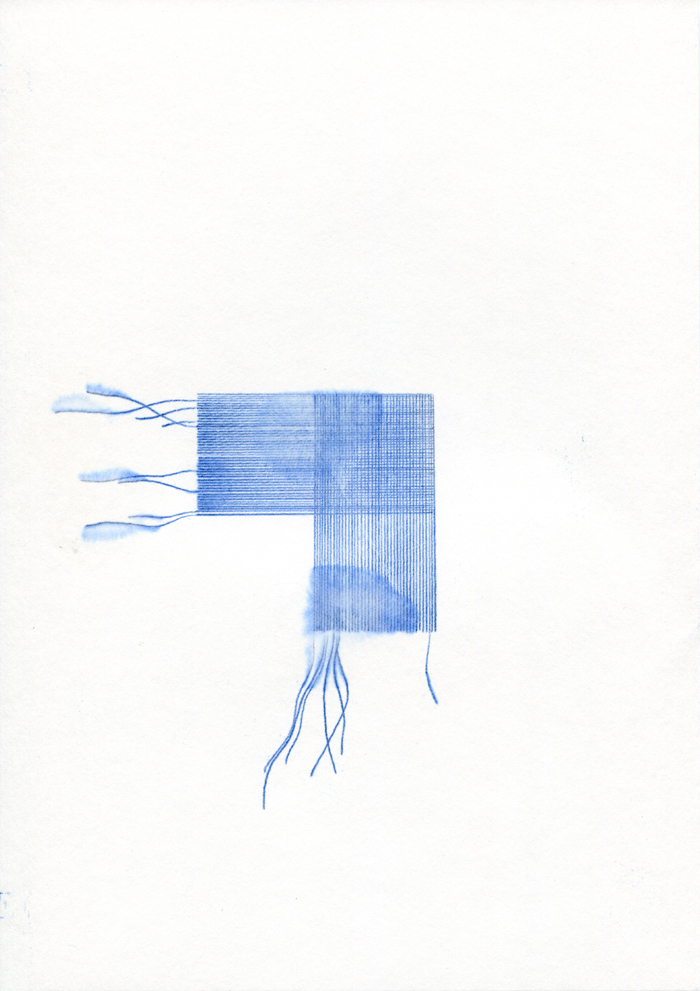 Júlia VÉCSEI: Untitled, from the Proof series, 2011, paper, carbon paper drawing, 29 x 21 cm