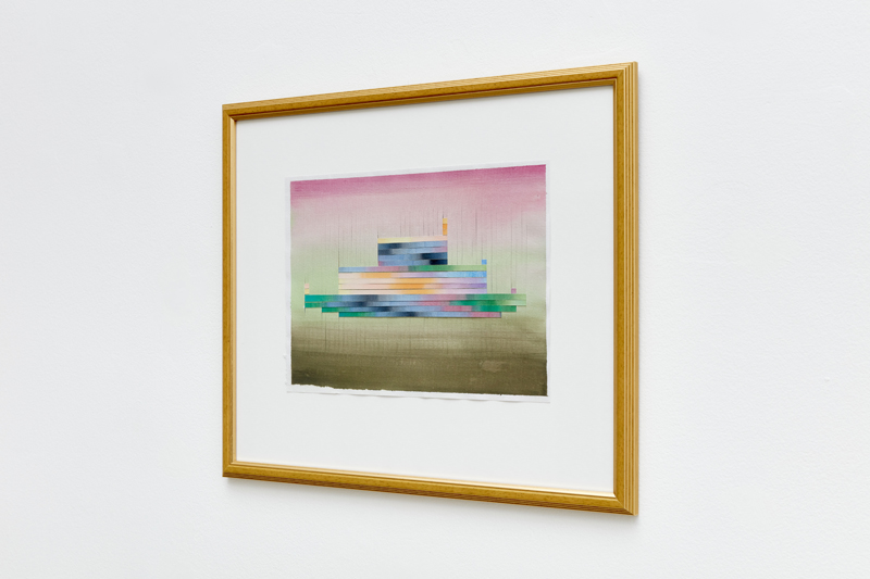 Judit Fischer: Ship, 2020
watercolour, paper weaving, 37 x 44 cm