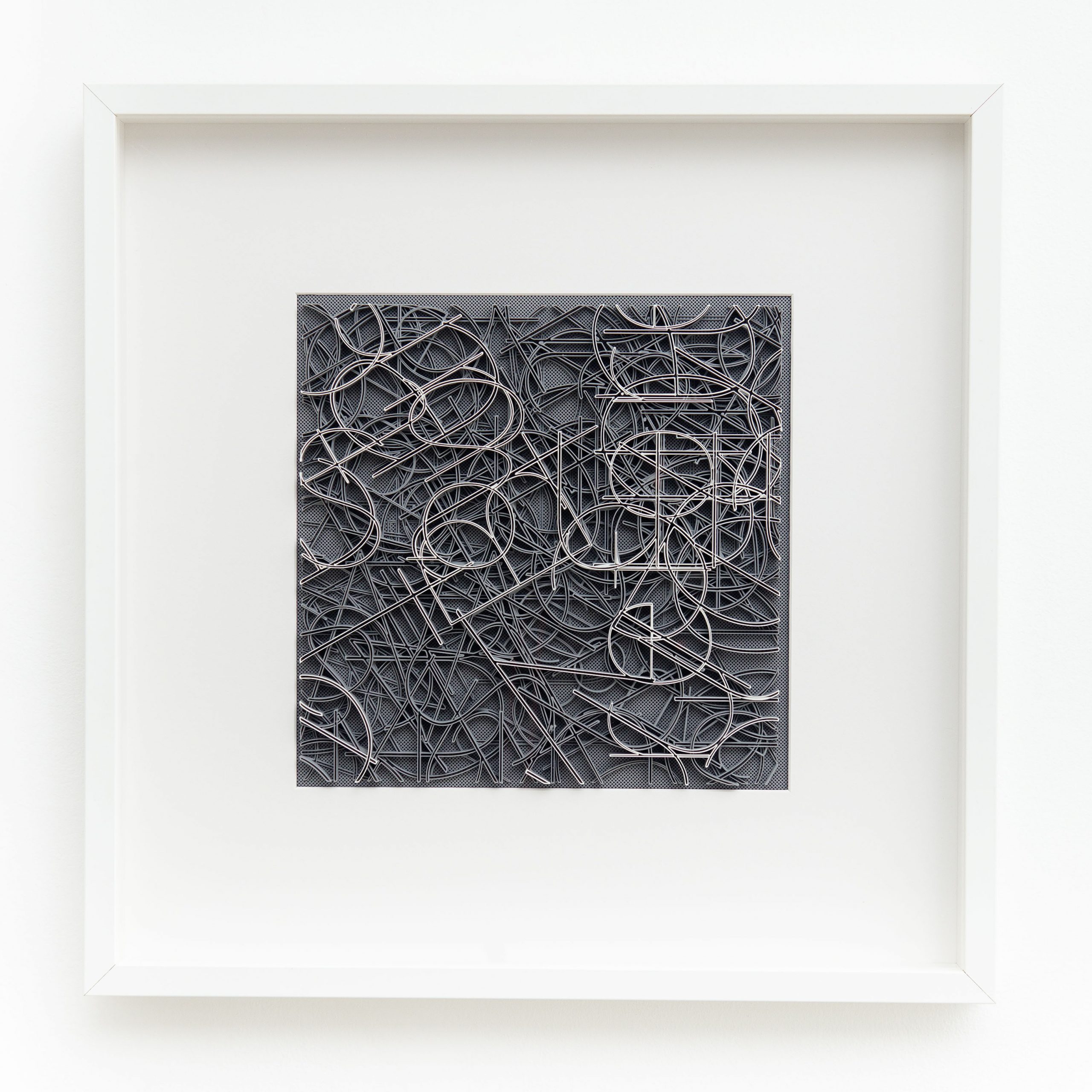 Zoltán SZEGEDY-MASZÁK: Hardly Readable Work 8., 2020-22, 3D print, PLA, 25 x 25 cm