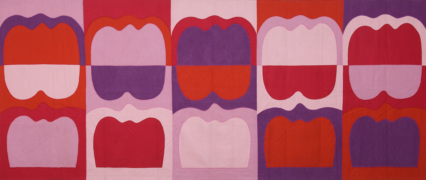 1969_IKI_Wall-Hanging_with_tombstone_Forms_stitching_chemicallay_dyed_linen_156x370_small