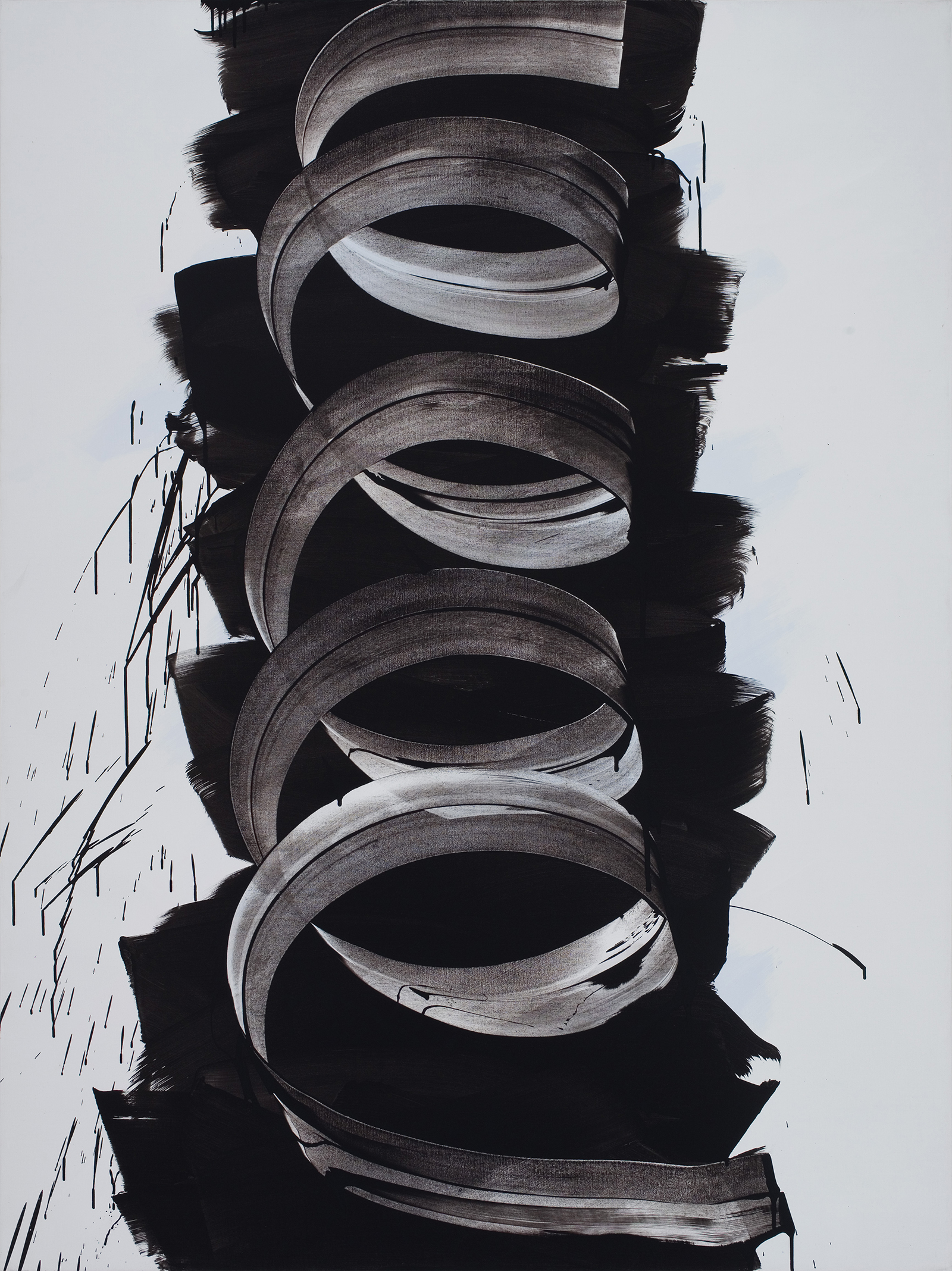 István NÁDLER: Feketebács No. 3. 2014; acrylic on canvas 200 x 150 cm