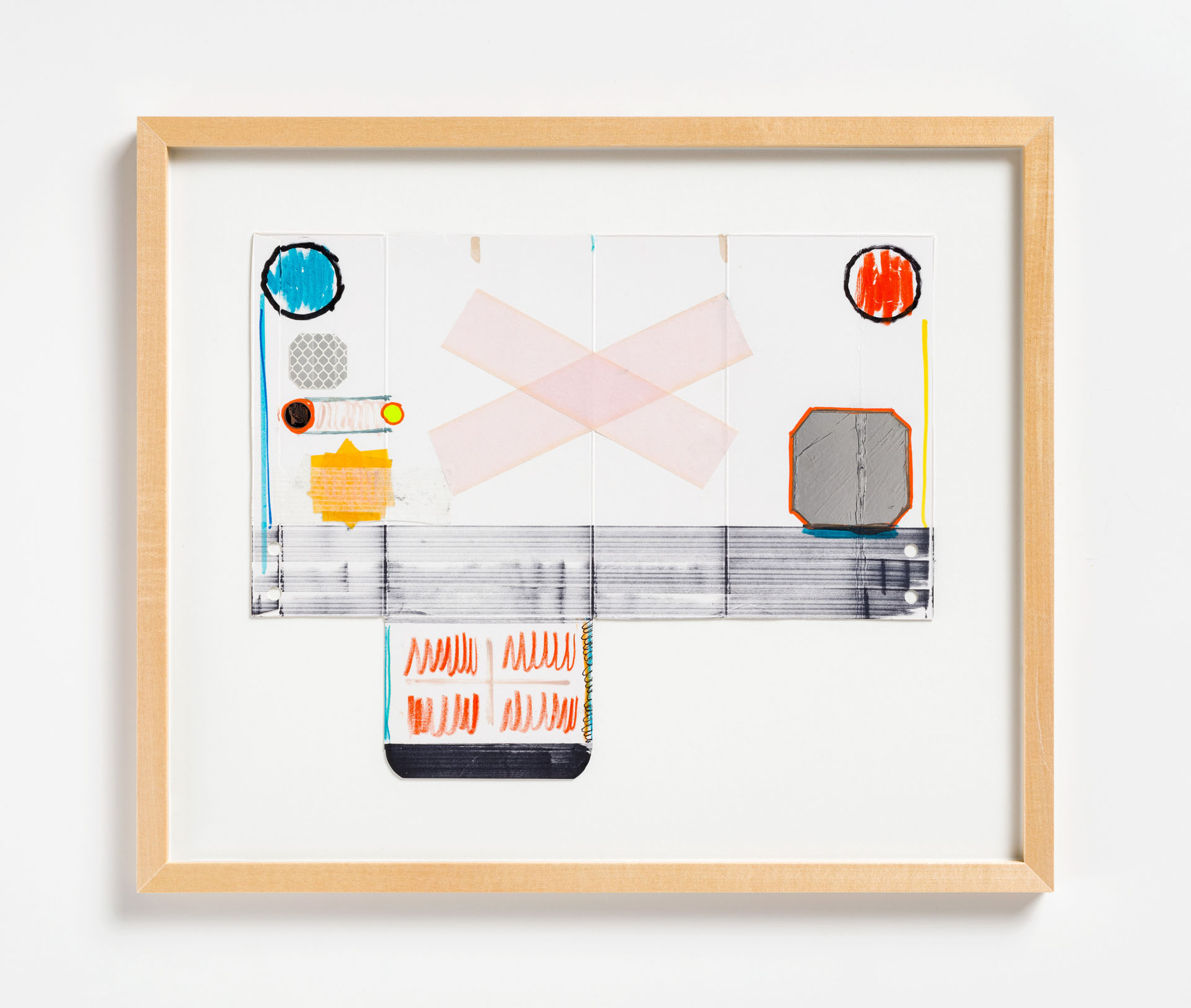 Ádám KOKESCH: Untitled, 2022, collage, mixed media on paper, 33 × 39,5 cm