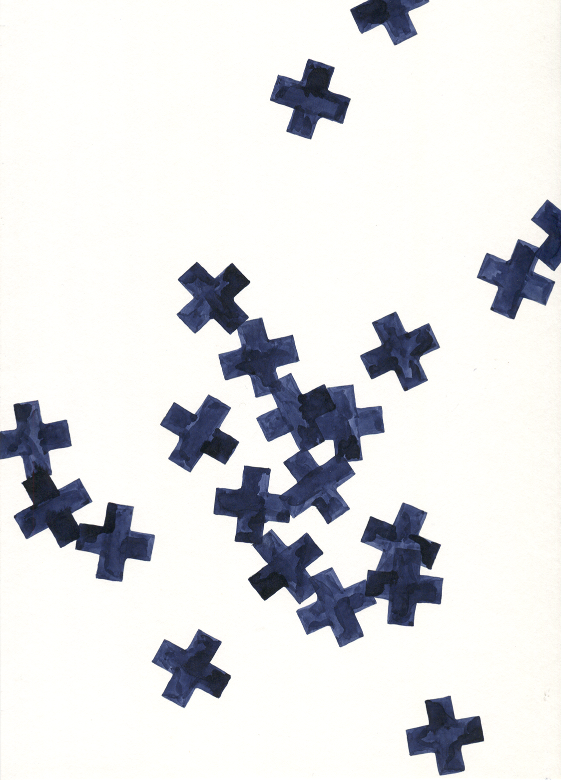 Júlia VÉCSEI: Proof V (2), 2010-2011, ink on paper, 21 × 29,6 cm