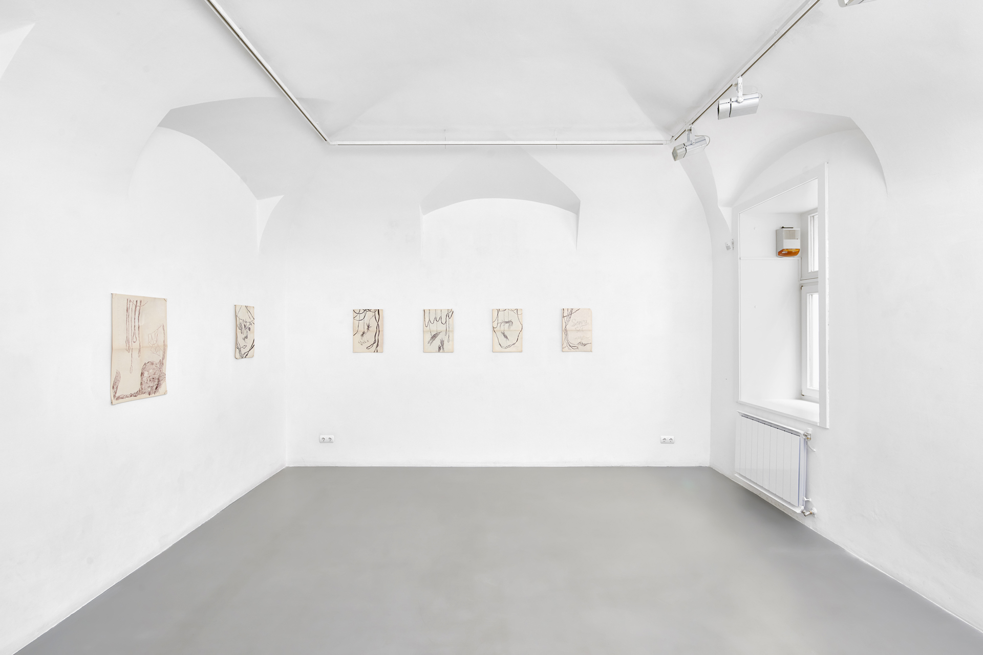 Installation view, “…like a ring, sliding shut on some quick thing”, Kisterem, 2023