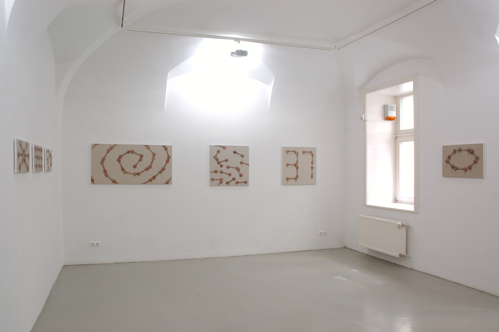Installation view with works of Katalin KÁLDI, Kisterem, 2008