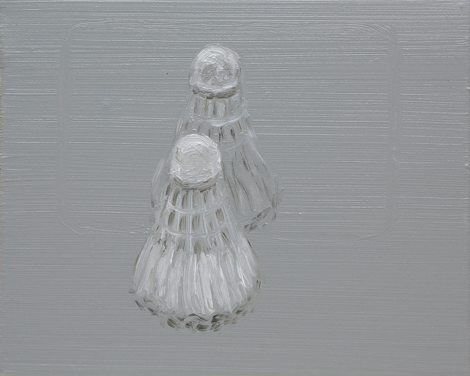 Katalin KÁLDI: Badminton in mirror, 2006, oil on canvas, 20 x 25 cm