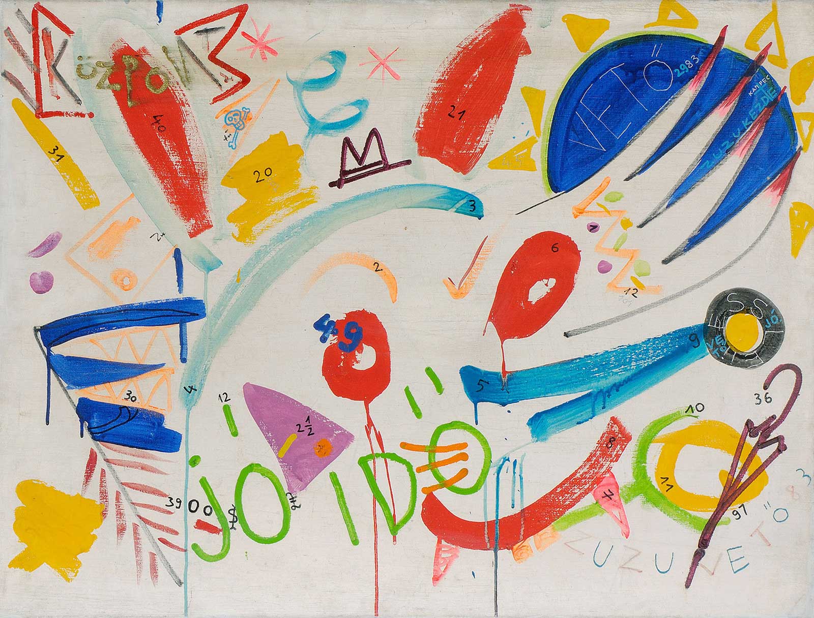 Zuzu–Vető: Good weather, 1983, acrilyc on canvas, 100 x 75 cm