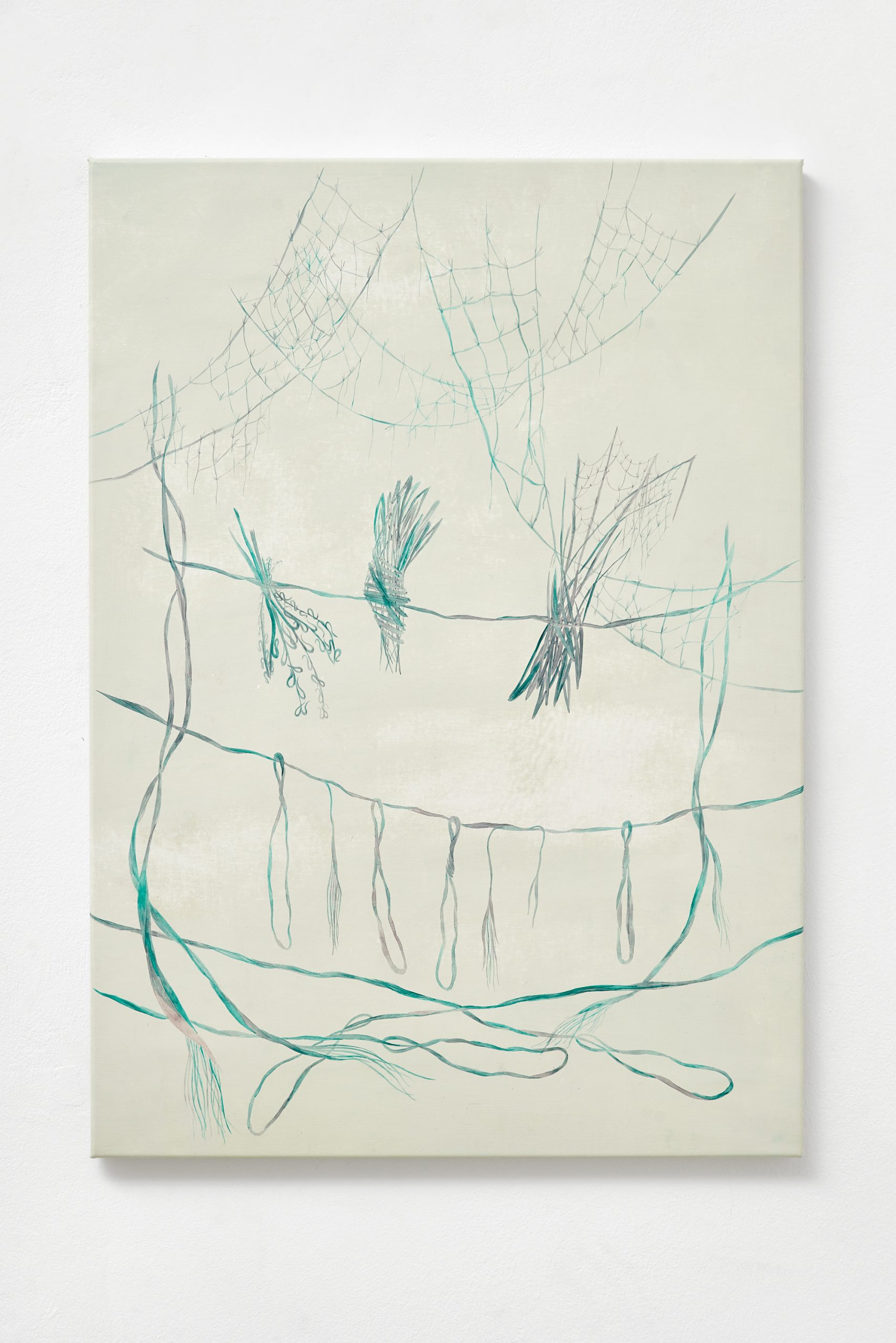 Dominika TRAPP: Hanging in Provence III., 2023, chalk paint, water based enamel paint, ink, canvas
70 × 50 cm