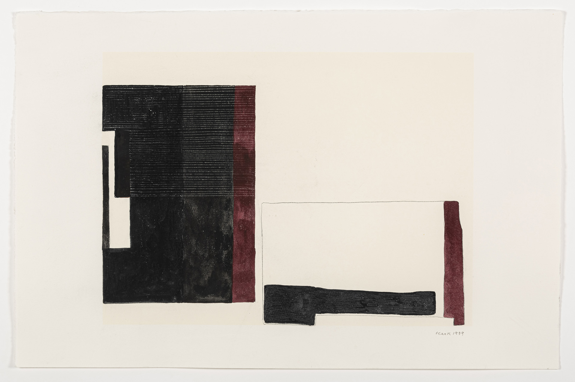 Anna MARK: G 115, 1999, gouache on paper, 32,5 x 50 cm