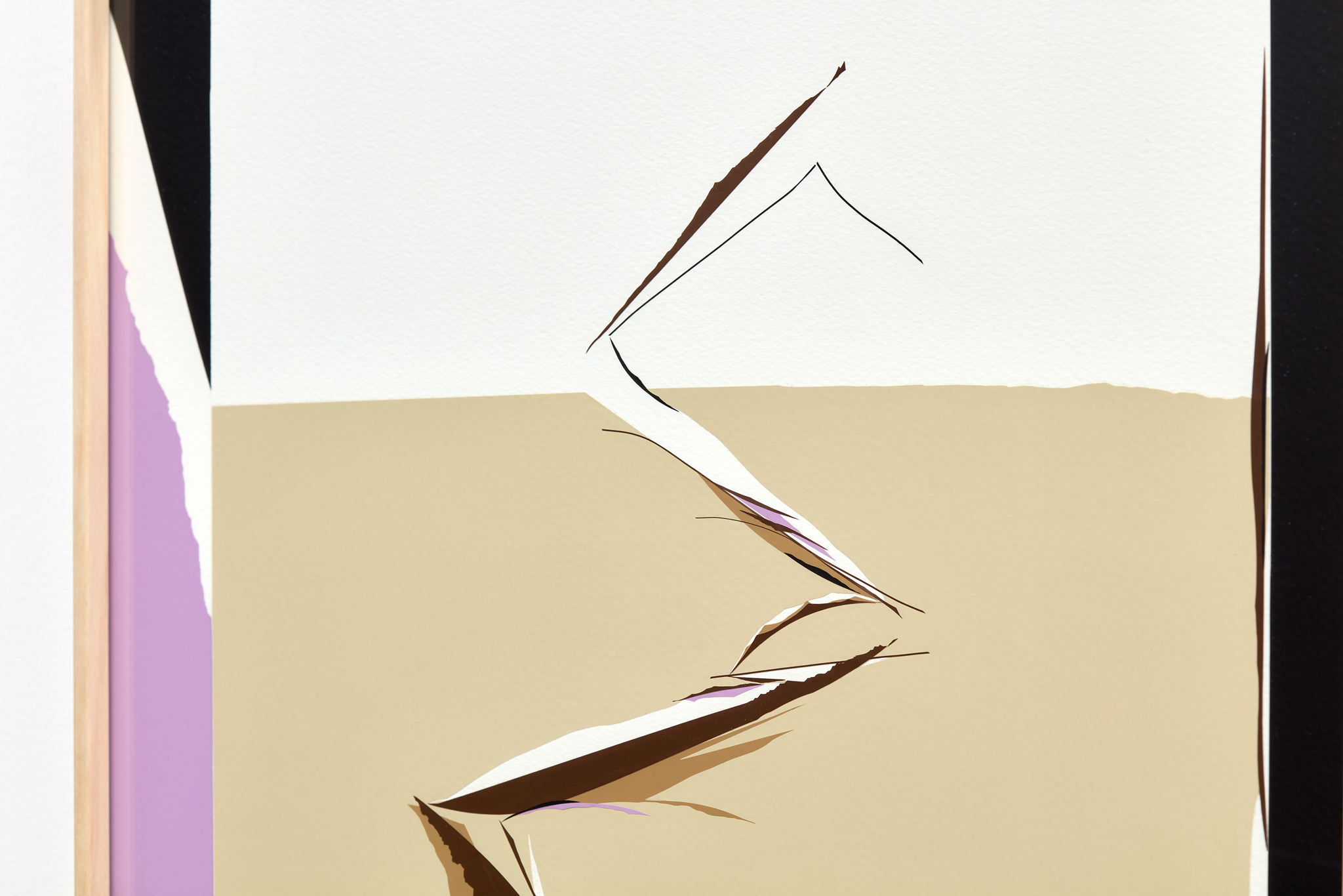 Zsolt MOLNÁR: Microtrail, 2025, hand-cut montage, 7 layers
60 × 42 cm (detail)
