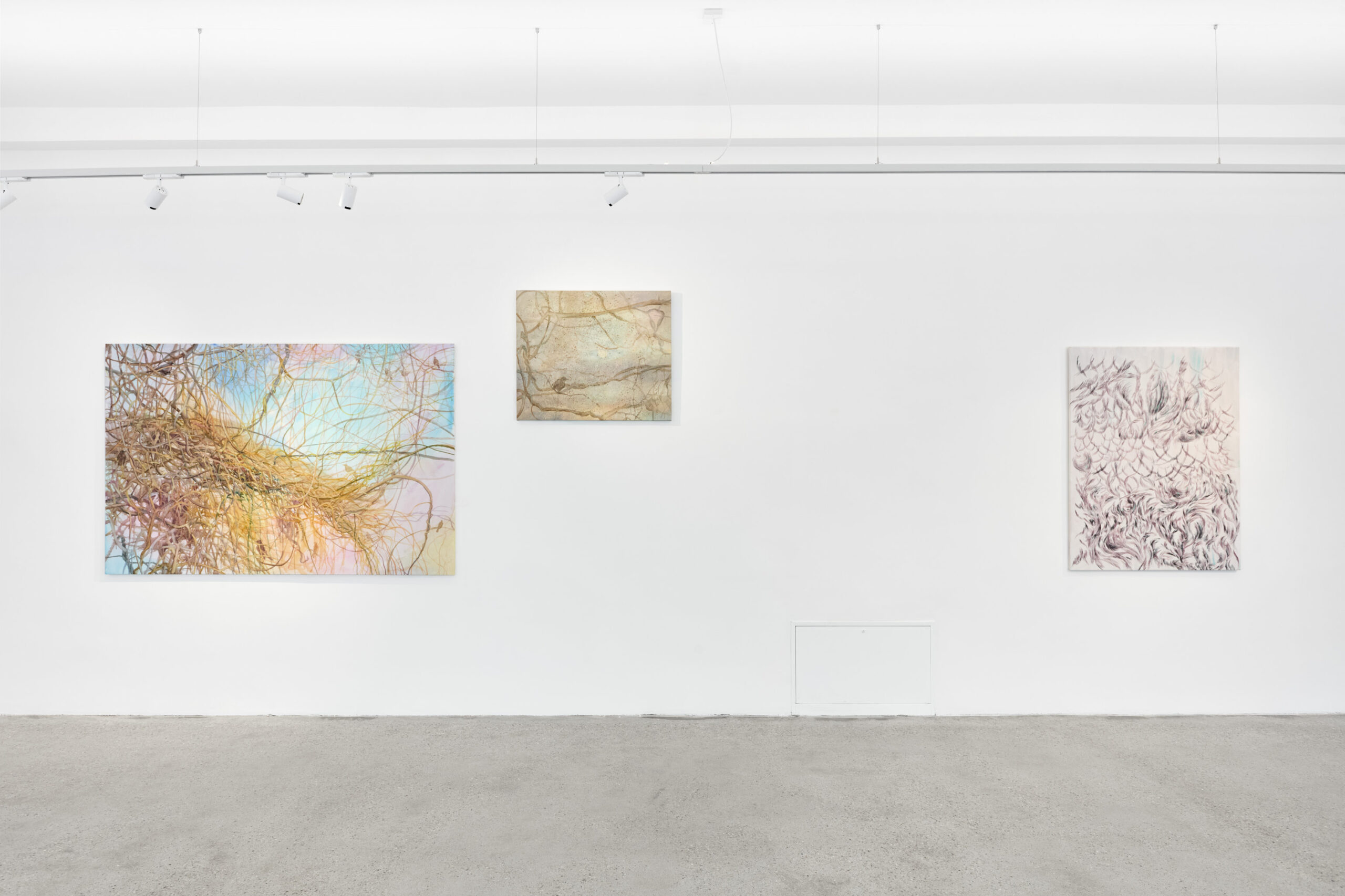 Kateryna Aliinyk, Dominika Trapp: ‘we swallowed an air like earth…’, installation view, 2026