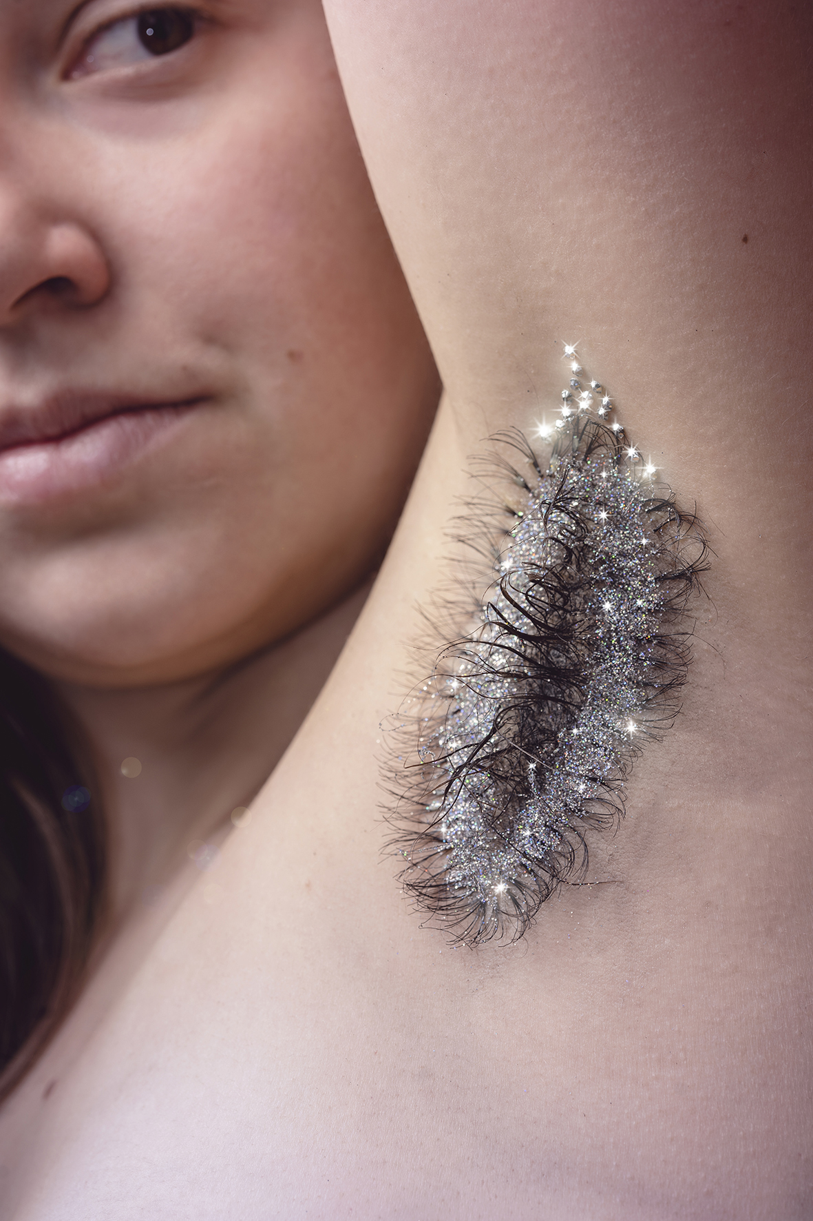 UGLY OR BEAUTY? Photo poster, armpit hair preparation, 2018