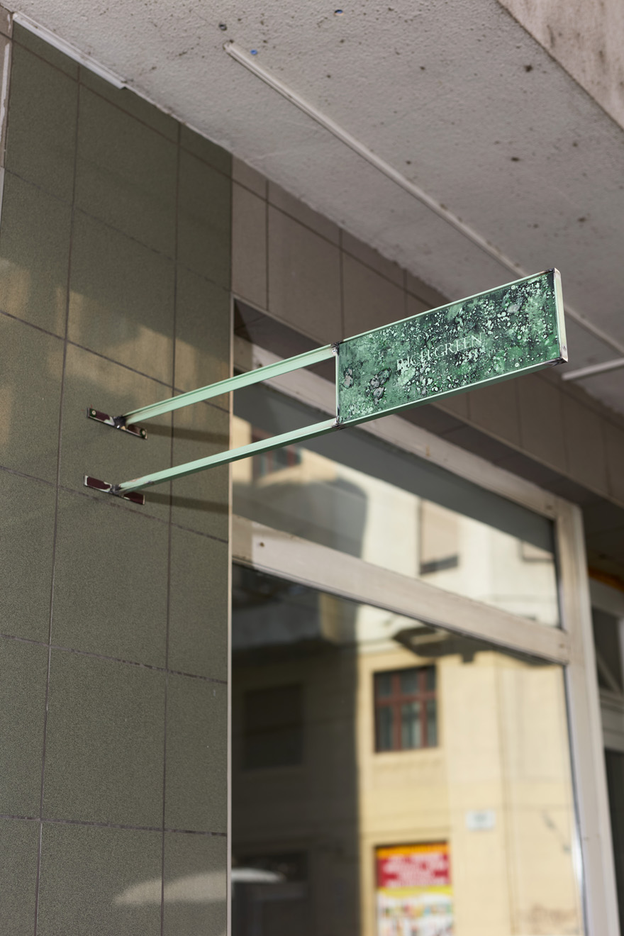 Gábor KRISTÓF: PRIMAL ENVY, 2026, powder coated galvanized steel, steel frame, 15,6 x 98,5, x 2 cm