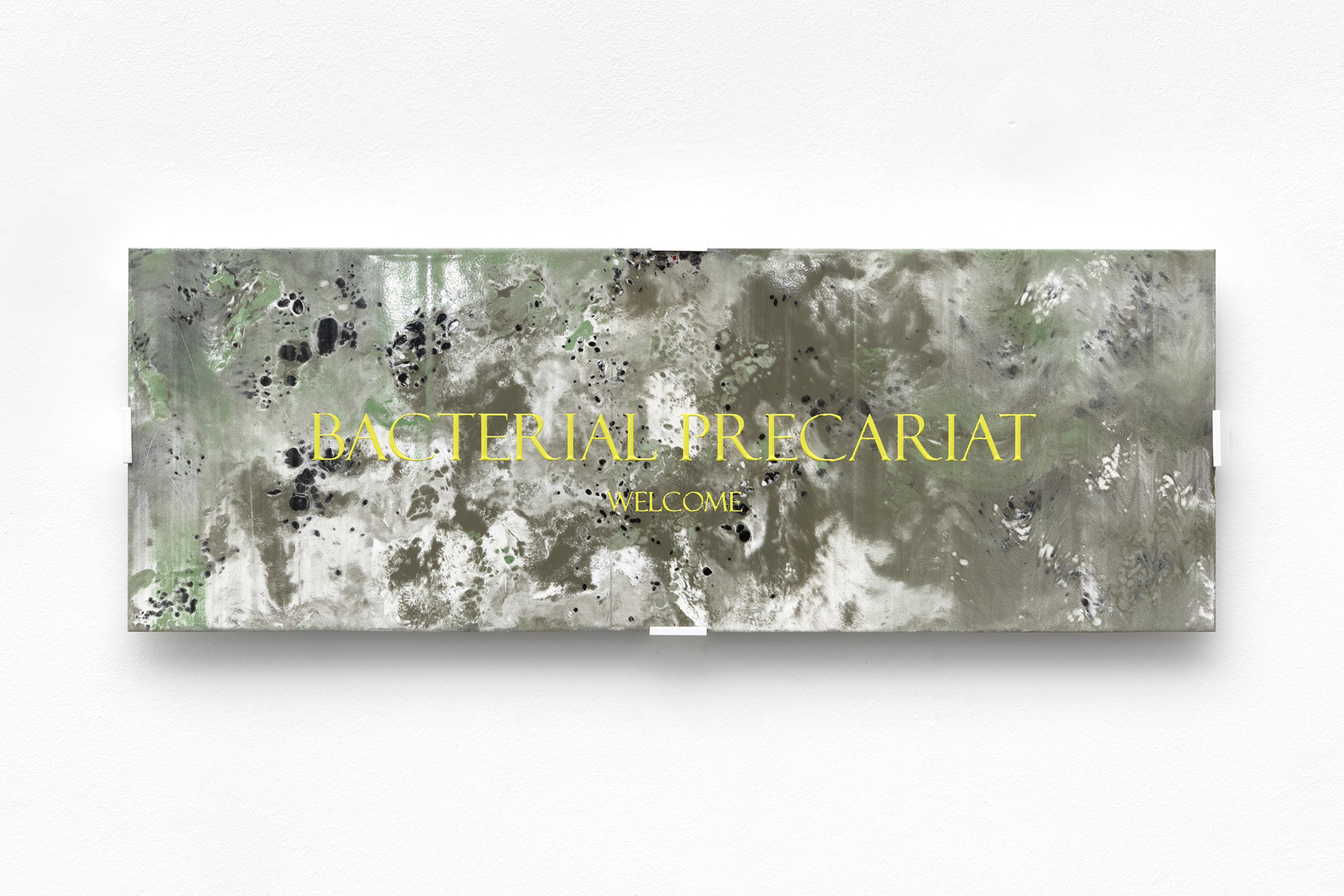 Gábor KRISTÓF: WELCOME, 2025, powder coated galvanized steel, 20,9 x 59,4 cm